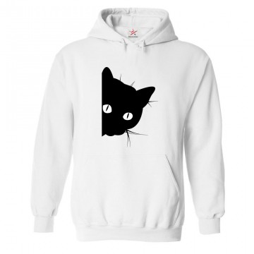 Silhouette Cat Peeking Classic Unisex Kids and Adults Pullover Hoodie for Pet Lovers Silhouette Cat Peeking Classic Unisex Kids and Adults Pullover Hoodie for Pet Lovers